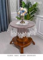 Arte redondo de Zhu Pei, cubierta de mesa de comedor para el hogar, mantel bordado europeo, juego Antip - details 9