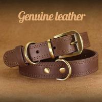 Collar duradero perros, collares cuero auténtico ustables para perros medianos y grandes, entrenamiento de pastor alemán, caza, - details 3