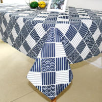 Mantel de Algodón Estilo Japonés Ripple de Mar Azul Lavable Ideal para Mesa de Café y Comedor - details 8