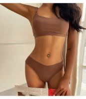 Conjunto de sujetador sin costuras para mujer, Tanga Sexy de cintura baja, sujetador sin aros, Bralette, lencería, conjunto de ropa interior femenina de seda helada - details 3