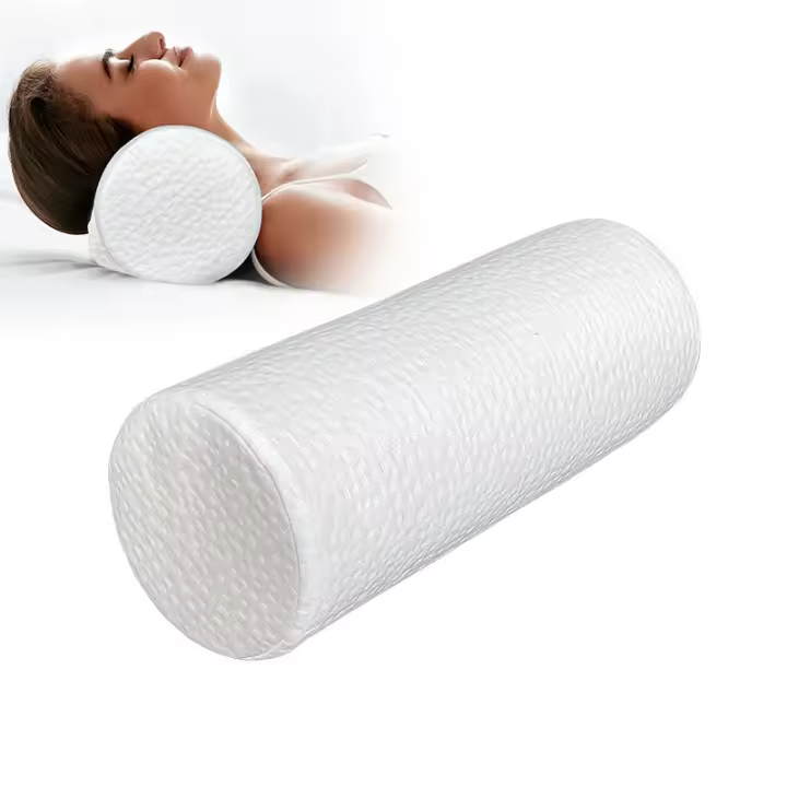 Almohada cilíndrica de espuma con memoria para el cuello, almohada cilíndrica de esponja, almohada cilíndrica de rebote lento, almohada cilíndrica de espuma con memoria - 1
