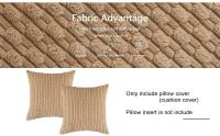 1 Uds. Funda de cojín de 40/45/55x55cm, funda de almohada de pana, funda de almohada a rayas de color caqui para sofá, sala de estar, cama, decoración del hogar de gran tamaño - details 0