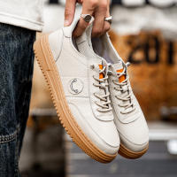 Xiaobai zapatos de hombre 2025 nueva superficie de cuero de verano deportes suela suave transpirable No. 1 zapatos de junta casual zapatos de cuero de los hombres. - details 32