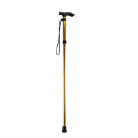 Bastón Telescópico De Aleación De Aluminio Para Senderismo Y Trekking Plegable Con Punta De Goma Para Ancianos Color Negro/Cobre - details 39