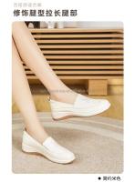 Zapatos de mujer de cuero genuino para las cuatro estaciones con diseño informal transpirable, parte inferior plana y antideslizante para caminar con un solo pie - details 6