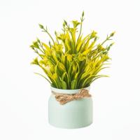 Nuevas flores falsas en maceta, plantas falsas de hoja perenne, adornos en maceta, decoración de mesa bonsái, maceta de árbol simulado, plantas, decoración del jardín del hogar - details 3