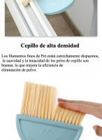 Escritorio doméstico mini escoba teclado cepillo de limpieza trompeta con recogedor conjunto de limpieza de escombros cepillo opcional multicolor - details 3