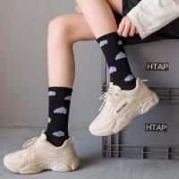 Calcetines de algodón con diseño de nubes dulces, cielo azul, estilo universitario, medias femeninas de estilo Ins, calcetines de tubo medio, estilo coreano - details 8