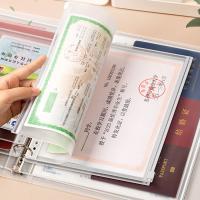 Práctico folleto de almacenamiento de PP, hojas sueltas, a prueba de polvo, bolsa de almacenamiento de identificación familiar, carpeta A4/A5/B5, soporte para billetes, escuela - details 13