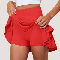 Verano Mujer Sprints tenis baile Fiess corto juvenil de secado rápido sólido forro femenino cintura alta Mini faldas pantalones cortos - details 29