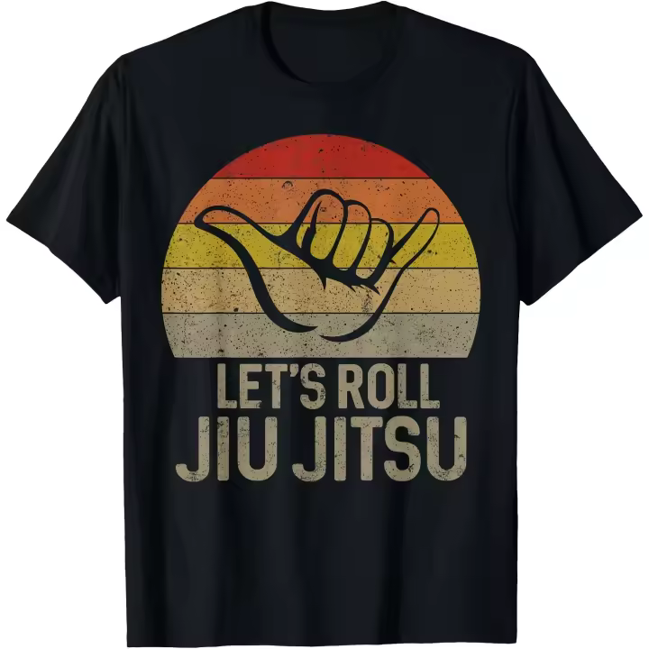 Let's Roll Jiu Jitsu Hand brasileño BJJ divertida camiseta de artes marciales para hombre - 1