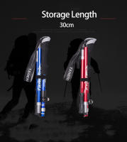 Bastón de Trekking plegable portátil para exteriores, bastón de senderismo para acampar de 5 secciones, telescópico nórdico para ancianos - details 2
