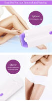 Depiladora recargable por USB para mujer, afeitadora corporal portátil, herramienta rotativa de eliminación de vello facial, piernas, Bikini y labios - details 10