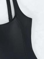 S-XXL sexy cruzado sin espalda, traje de baño de una pieza, Monokini con corte de pierna alta, traje de baño para mujer - details 11