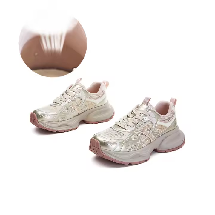 Película de succión inferior papá zapatos nuevos zapatos de plataforma diamantes de imitación transpirables zapatos deportivos casuales versátiles zapatos para correr - 1