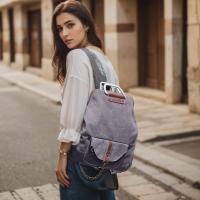 Mochila antirobo para Mujer, Bolso de Hombro Vintage, Bolso de Lona, Bandolera informal - details 2