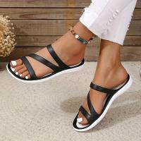 Sandalias transpirables e impermeables para mujer, zapatillas deportivas a la moda, antideslizantes, chanclas planas de verano para exteriores - details 0