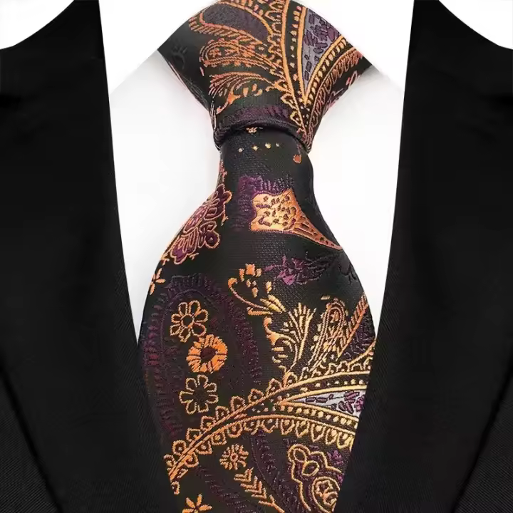 Nueva Corbata De Flor Clásica Para Hombre 8cm Lujosa Estripada Jacquard Adecuada Para Negocios Bodas Fiestas Uso Diario Accesorio De Moda Poliéster - 1