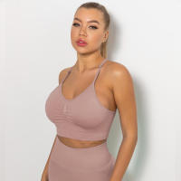 Hamidou-sujetadores deportivos para mujer, ropa interior para gimnasio, correr, a prueba de golpes, transpirable, sin mangas, para Yoga - details 15