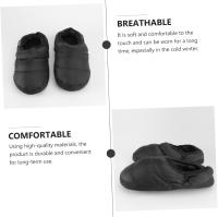 1 par de pantuflas de Algodón para hombre, pantuflas de Interior para hombre, pantuflas de Casa, color Negro - details 2
