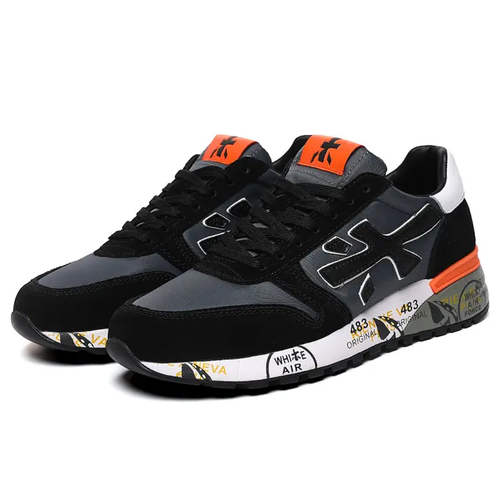 Nuevos zapatos masculinos de moda todos los días con zapatillas deportivas casuales de cuero retro transpirable de suela gruesa - 1