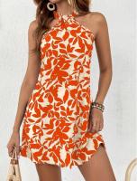 Vestido corto sin mangas con estampado halter de nuevo estilo - details 9
