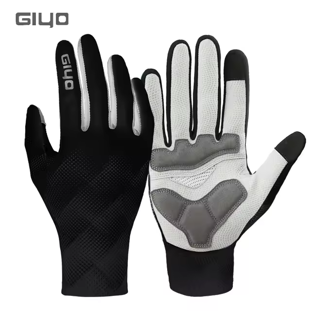 Giyo-Guantes Térmicos de ciclismo para hombre y mujer, manoplas largas con pantalla táctil, antideslizantes, para otoño e invierno, 5-20 ℃ - 1