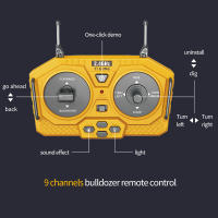 Excavadora teledirigida de 2,4G para niños, vehículo de Ingeniería Eléctrica con Control remoto inalámbrico, camión sobre orugas, juguetes multifuncionales - details 8