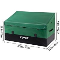 Caja de Almacenamiento Portátil de 230 Galones Arcón de Almacenaje de Tela Lona PE para Jardín, Piscina, Patio 147 x 86 x 108 x 77 cm - details 7