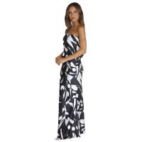 Vestido de Tubo Delgado con Estampado de Blanco y Negro Vestido de Fiesta Sexy sin Mangas para Mujeres - details 12