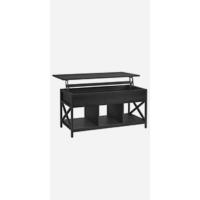 Centro Redonda, Mesa de Cristal con Marco de Acero, Mesa de Salón, Mesa de Café, Negro LGT021B01 - details 16