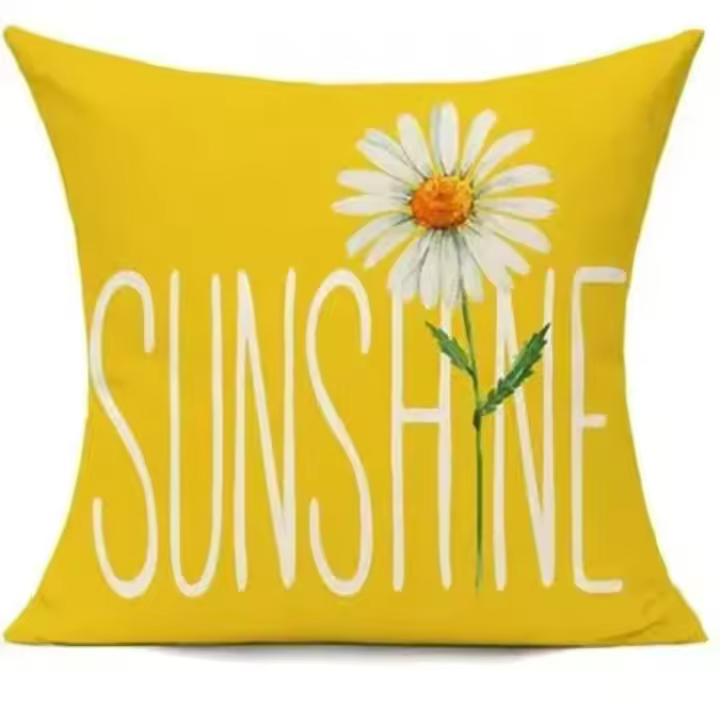 Funda de Almohada Amarilla para Exteriores 45x45cm Decoración de Primavera y Verano Funda de Cojín - 1