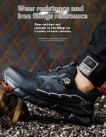 Zapatos de Seguridad Ligeros con Cierre de Gancho y Bucle Zapatillas de Trabajo Transpirables para Hombres Anti-Perforación de Corte Bajo Punta de Acero - details 9