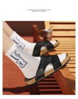 Nuevas sandalias deslizantes, zapatos planos con punta redonda, suela suave y gruesa, zapatillas en espiga, zapatillas con hebilla de cinturón para hombre - details 9