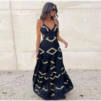 OUWU- Vestido largo con volantes en capas florales en 3D para mujer, sin mangas y sin espalda para vacaciones, elegante bata de fiesta en la playa - details 5
