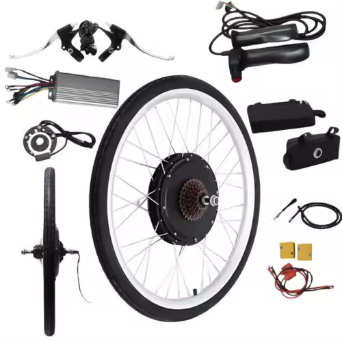 Kit de Conversión de Bicicleta Eléctrica de 26 Pulgadas Motor de Hub de Rueda Trasera de 48V - 1