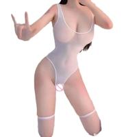 Mono de Lencería Sexy para Mujeres OLOEY Traje de Baño Clásico, Ropa de Dormir, Tela Elástica Transparente - details 5