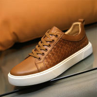 Zapatos de cuero tejidos a mano, zapatos de estilo británico para hombres - details 2