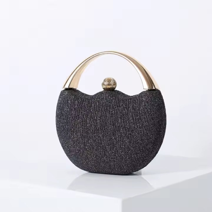Retro Glitter Hand-Held Banquet Bag, Party Arc Dinner Bag Wedding Bag - 1