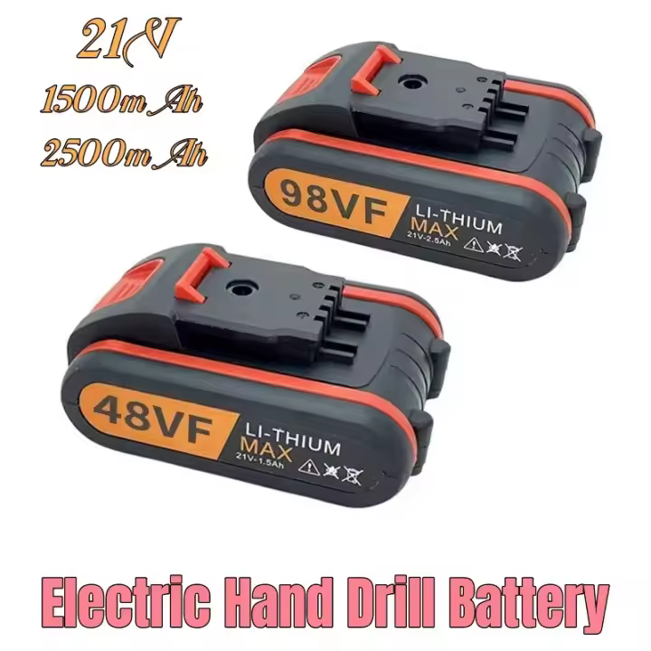 48VF.98VF.21V.2500MAH, batería recargable de iones de litio, adecuada para herramientas eléctricas, taladros de pistola, destornilladores - 1
