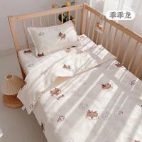 Juego de 3 uds de juegos de cama para bebé recién nacido, funda de almohada con estampado de dibujos animados de algodón para niños pequeños, funda nórdica, funda de manta para niños - details 10