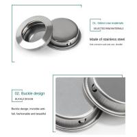 Tiradores redondos para puerta corredera, pomos de acero inoxidable ocultos para cocina, novedad - details 7