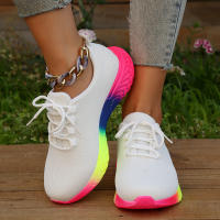 Zapatillas De deporte con cordones para Mujer, zapatos deportivos informales a la moda, vulcanizados para correr al aire libre, 2023 - details 3