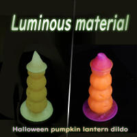 Consolador de silicona suave con cabeza de calabaza para hombres y mujeres, masajeador de próstata, expansor de tapón anal, herramienta sexual, juguete sexual, Navidad, 18 - details 1