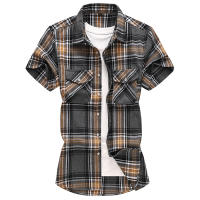 Camisas informales a cuadros para hombre, camisas clásicas de manga corta, camisas de vestir a la moda, 7XL, novedad de verano - details 25