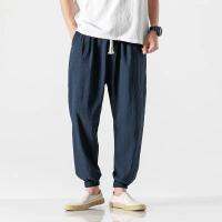 2024 Pantalones de talla grande estilo chino pantalones de lino para hombres pantalones de lino de algodón para hombres Leggings - details 6