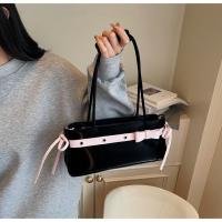 Bolso portátil con forma de palo francés, cinta con lazo Y2K, bolso de hombro con lazo, estilo francés coreano, bolso para axilas, trabajo - details 24
