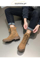 Nuevas botas cortas de gamuza de suela gruesa, zapatos de senderismo para parejas - details 12