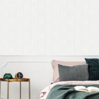 Pegatina de Pared Moderna Floral Papel Pintado en Relieve 3D Blanco Adhesivo Autoadhesivo - details 4