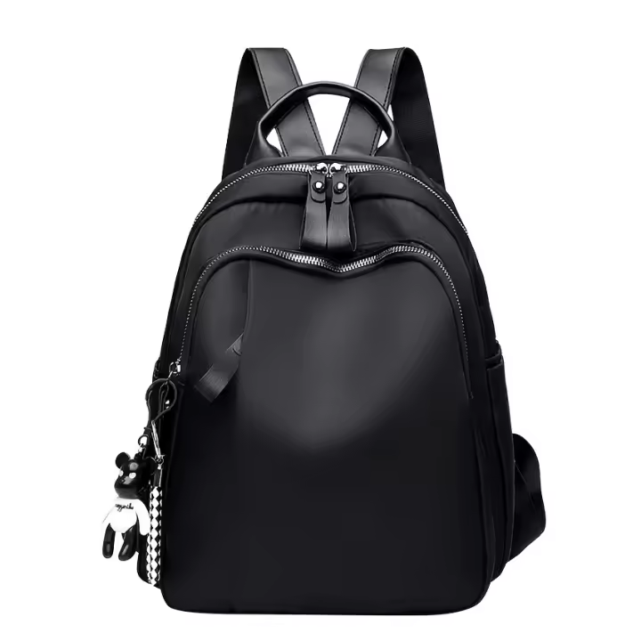 Mochila pequeña con cremallera para mujer, mochila de moda con correa ajustable para el trabajo y la escuela - 1